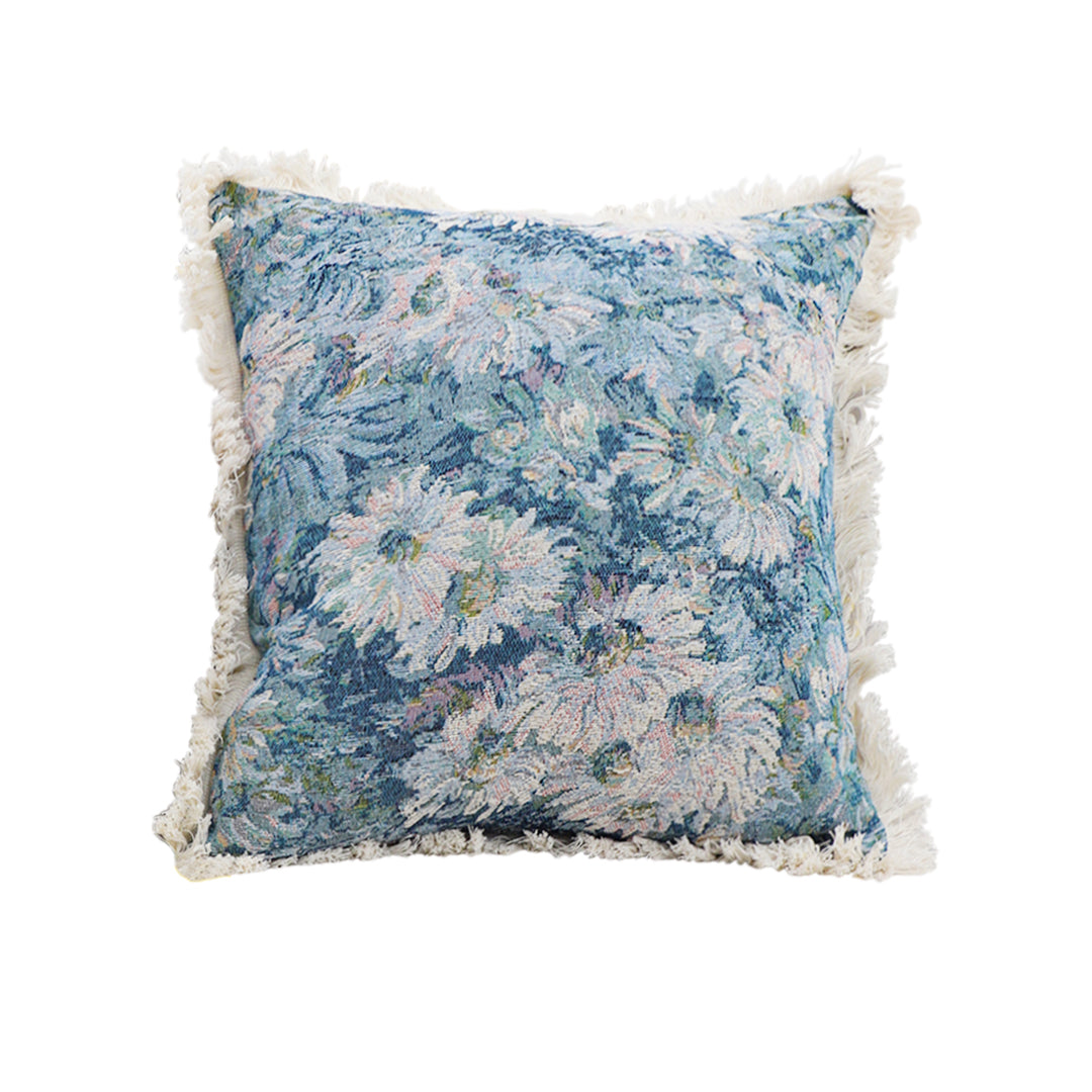 Shabby Chic Style Handmade Full Floral Needlepoint Cushion, 50cm