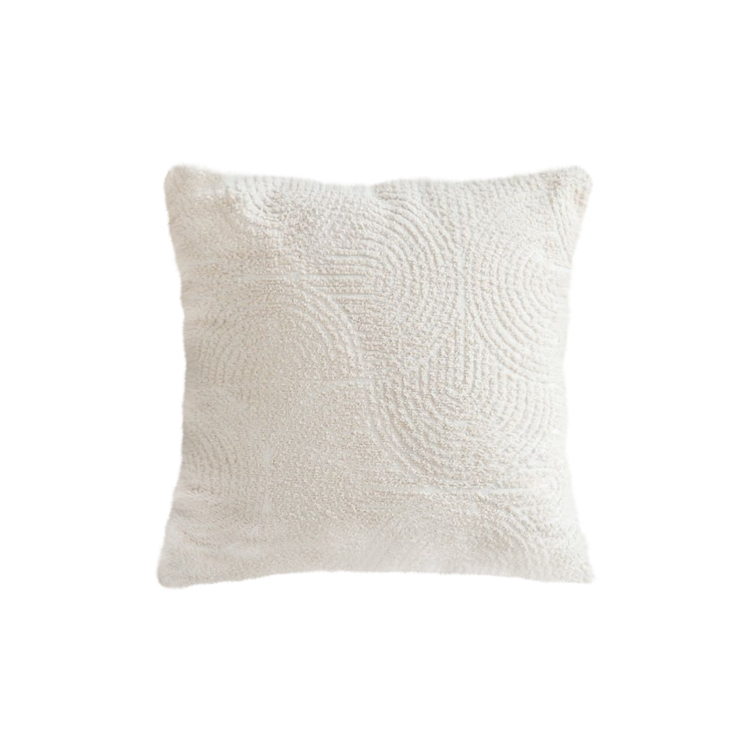 Beige Internet Celebrity 3D Arched Raised Pattern Cushion, 50cm