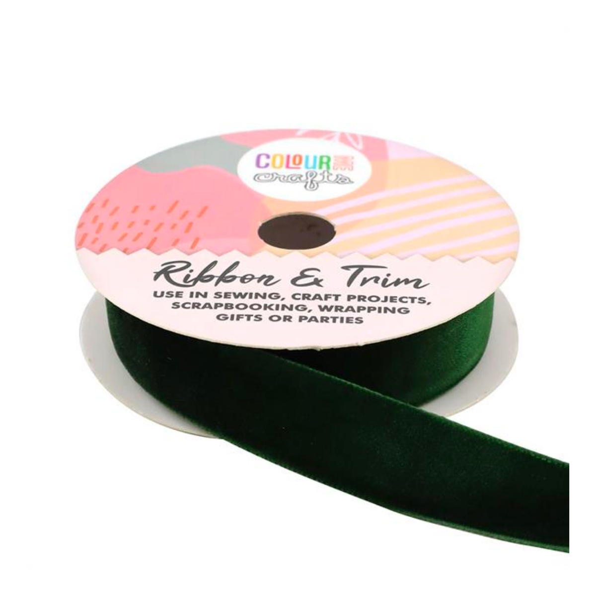 Velvet Ribbon, Emerald Green by Colour Me