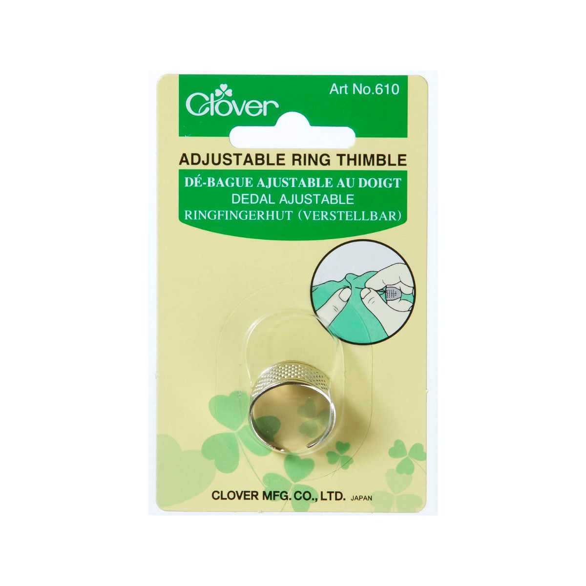 Clover adjustable metal ring thimble