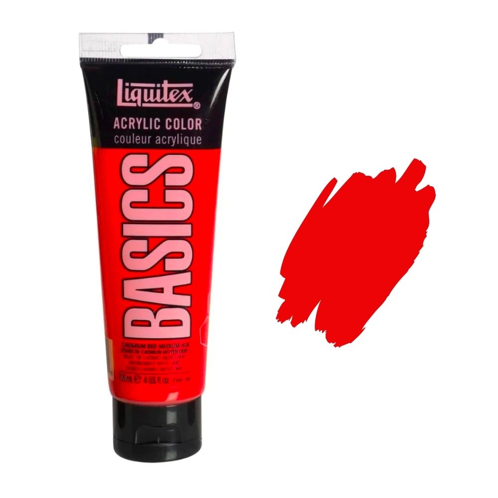 Liquitex basics acrylic paint cadmium red medium hue
