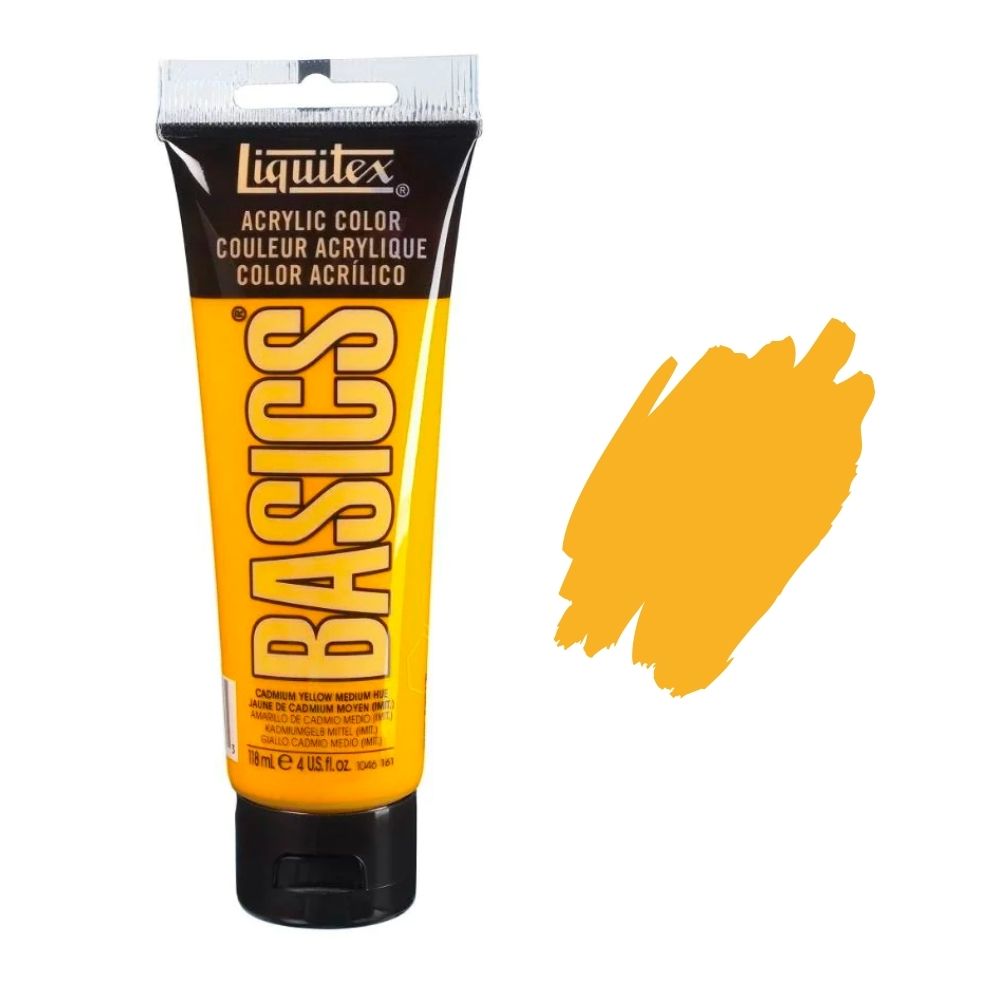 liquitex basics acrylic paint cadmium yellow medium hue