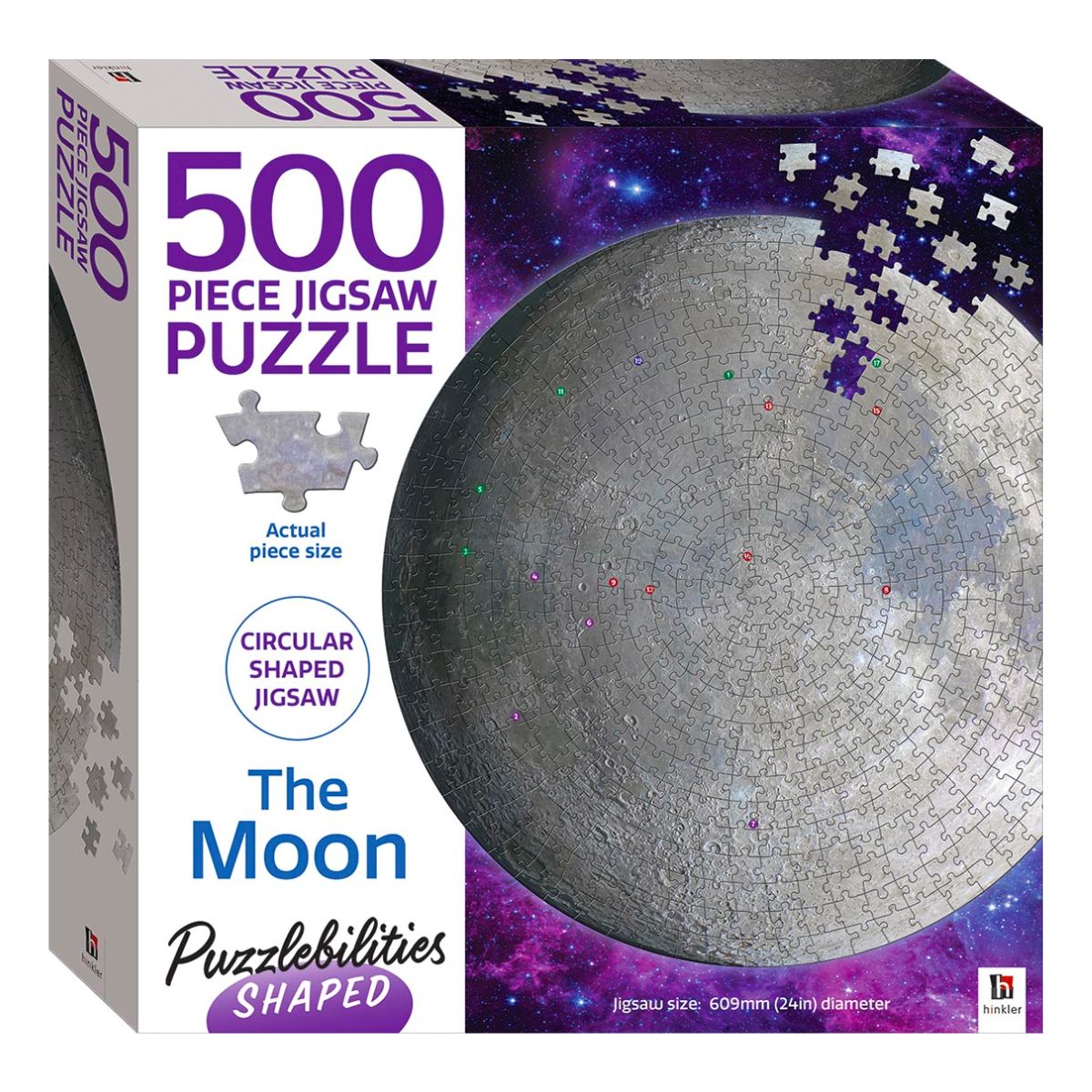 Puzzlebilities Shaped 500pc Jigsaw Puzzle - The Moon