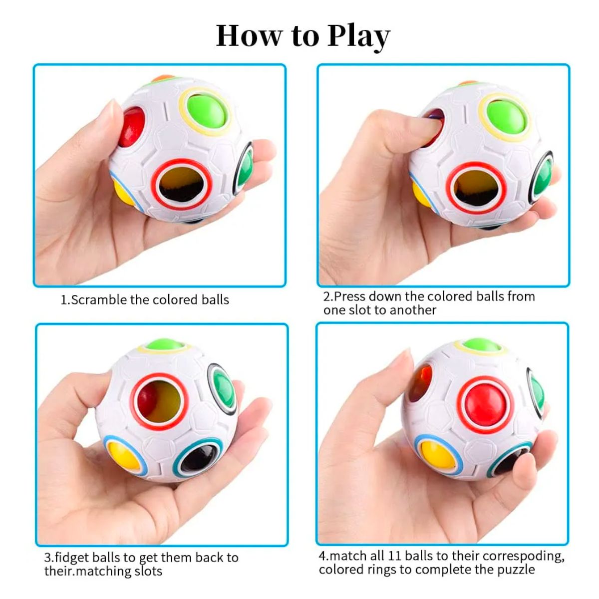 rainbow fidget ball toy for kids