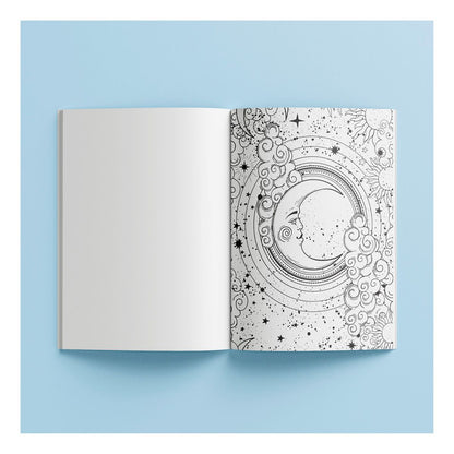 celestial mindful colouring book