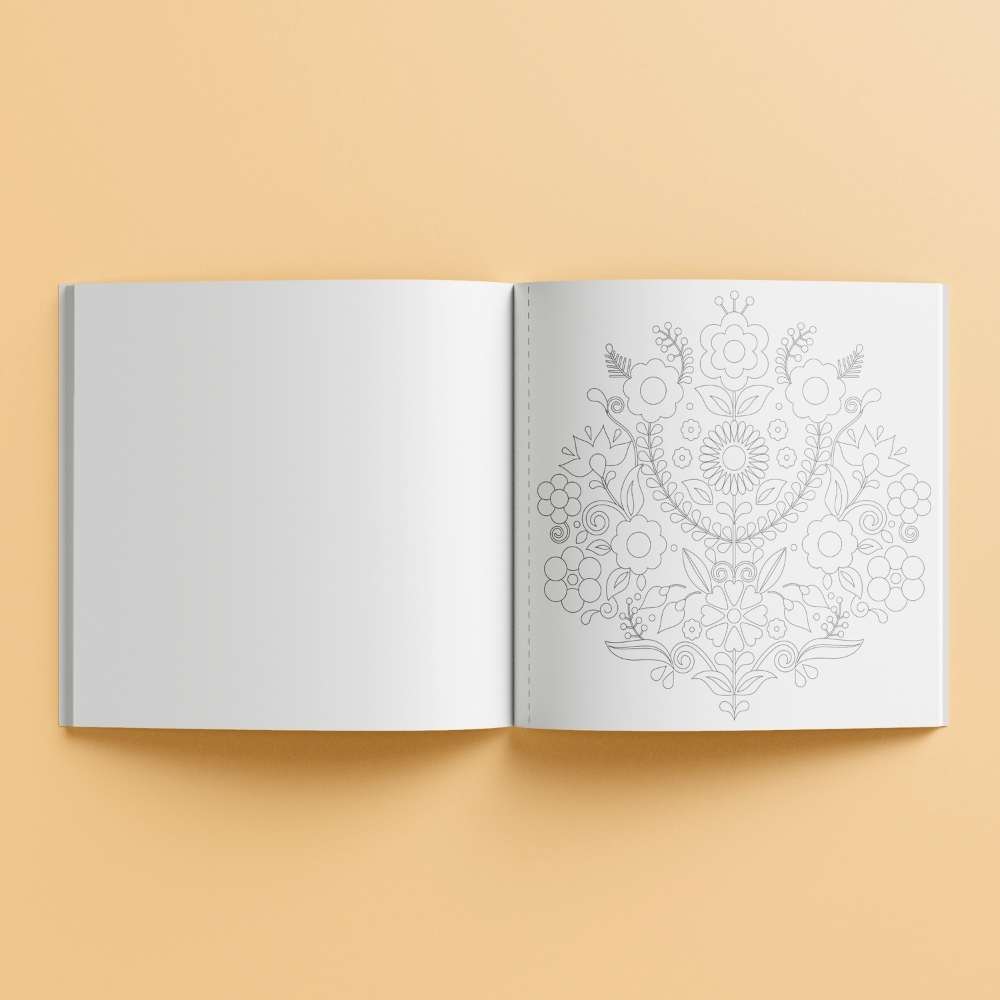 nordic designs colouring book by hinkler