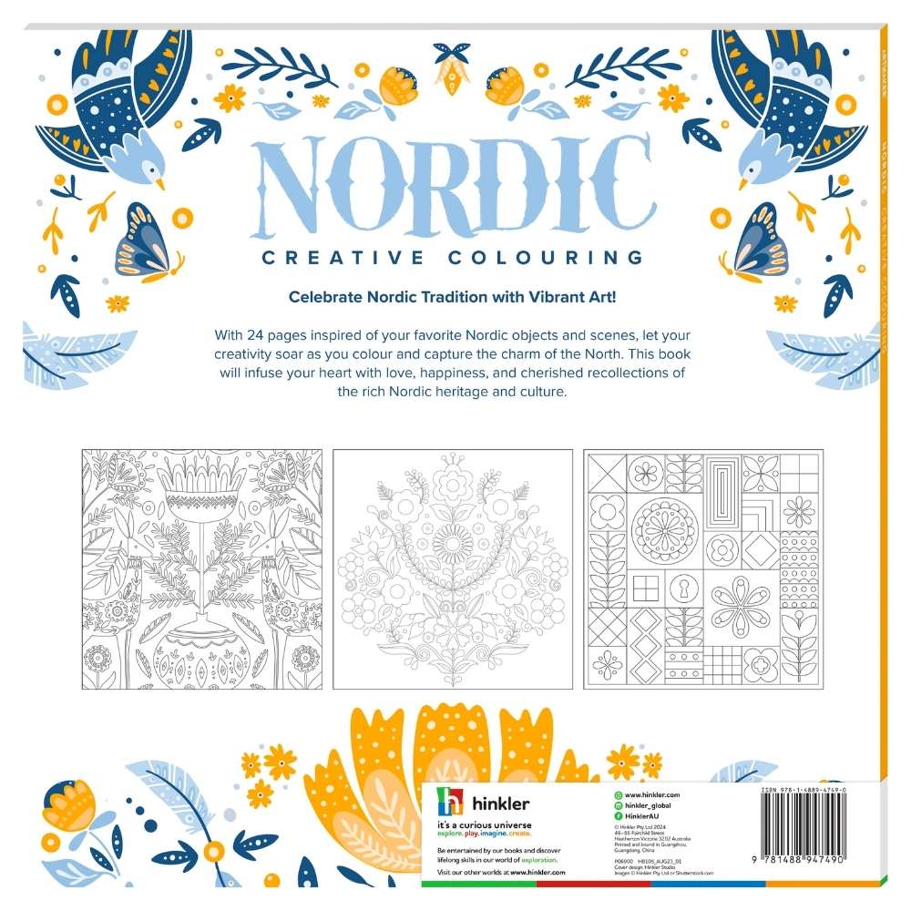 nordic tradition and vibrant art colouring book