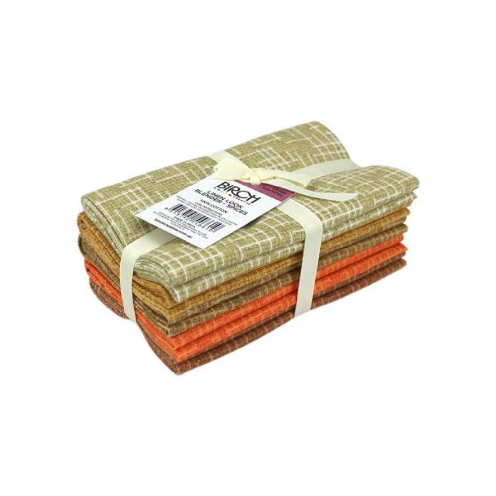 birch linen fabric fat quarter, ack of 5