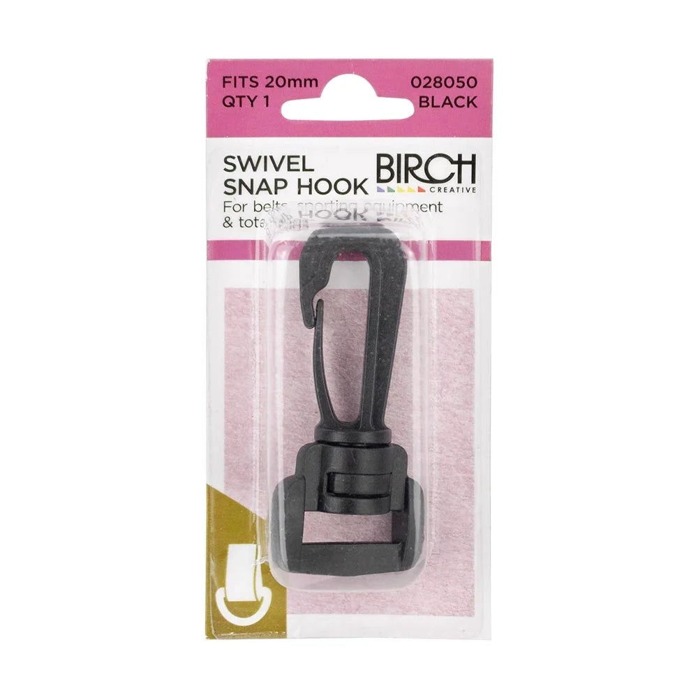 buckle swivel hook 20mm black
