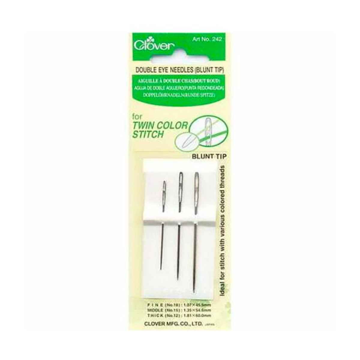 Clover Blunt Tip Double Eye Needle