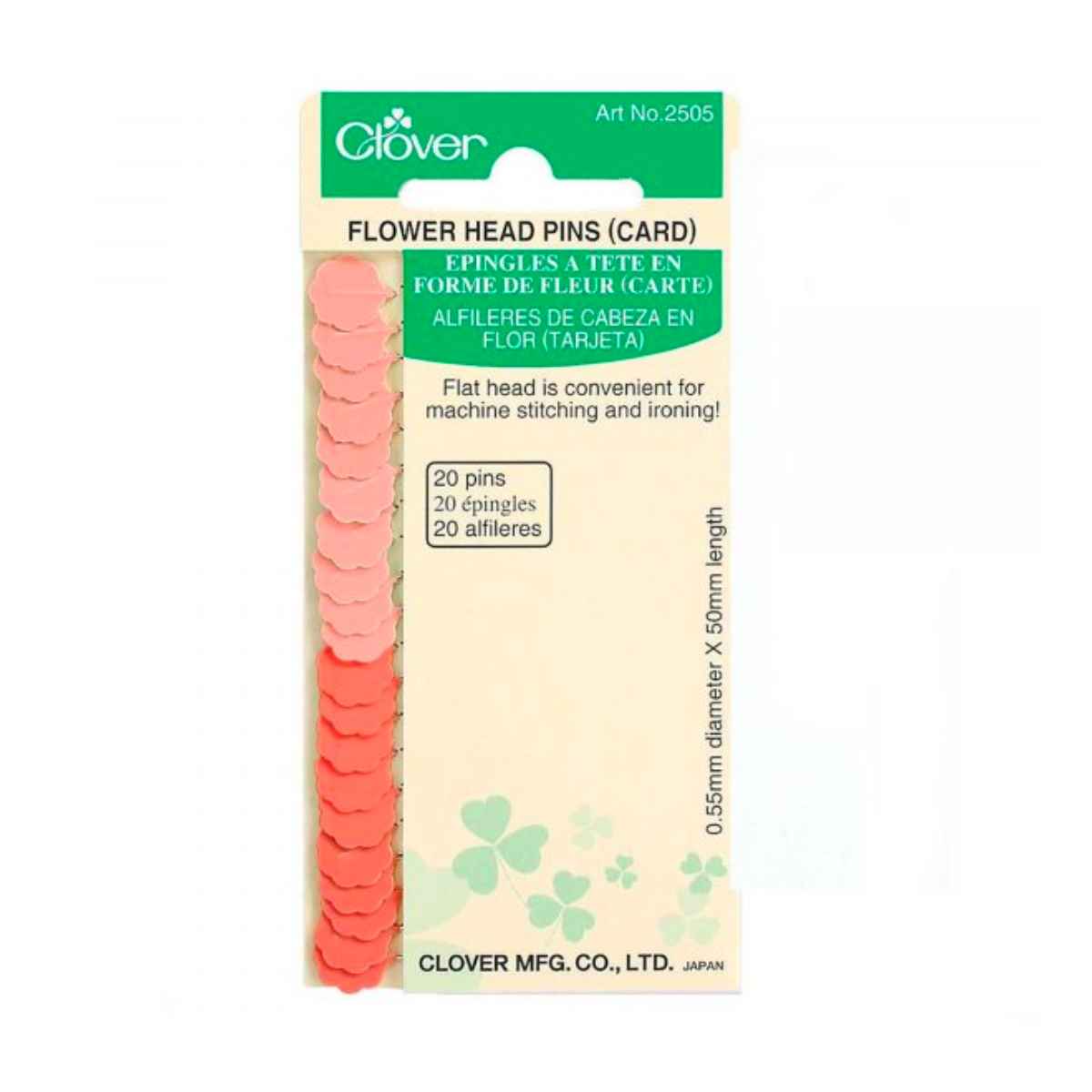 Clover Flower Head Pins for fabric stitching