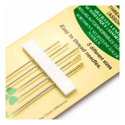 clover self threading needles pack of 5