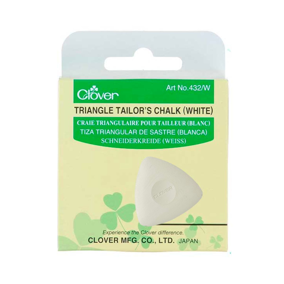 clover triangle tailors chalk white