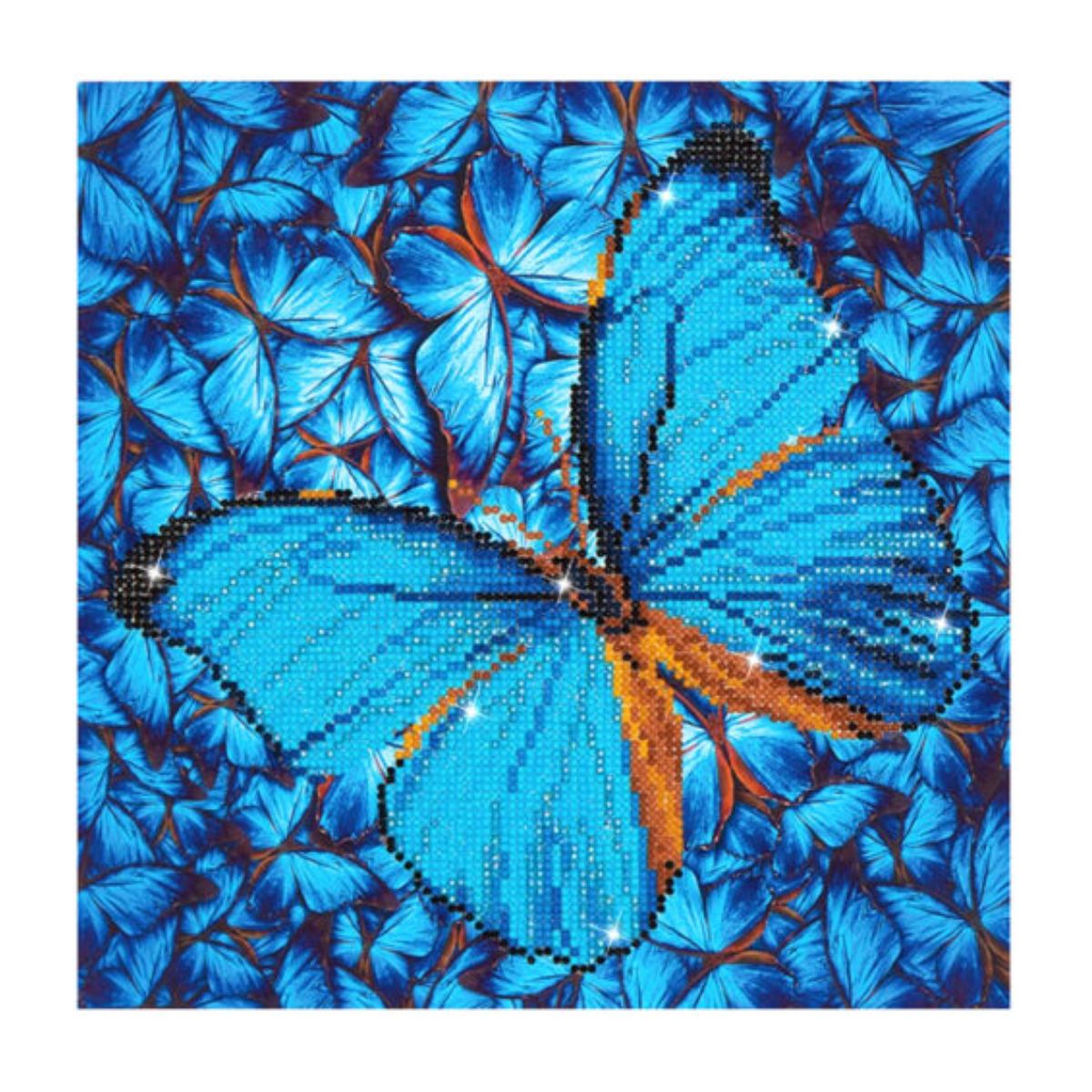 diamond dotz painting kit, flutter by blue