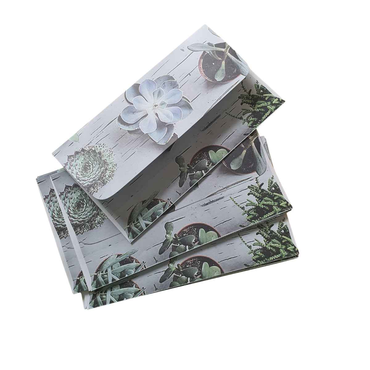 potted floral letter writing set