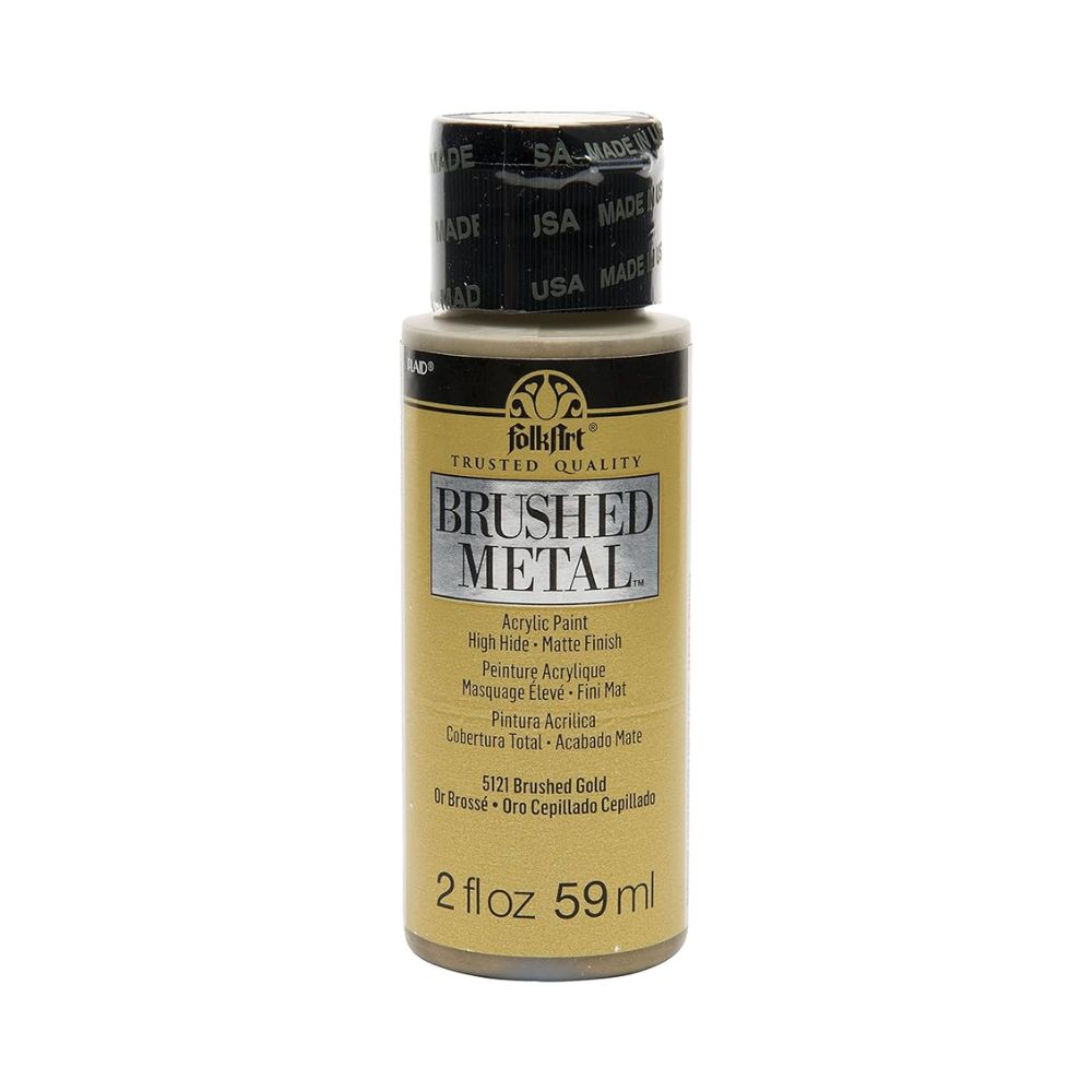 FolkArt Brushed Metal Acrylic Paint, Assorted Colours