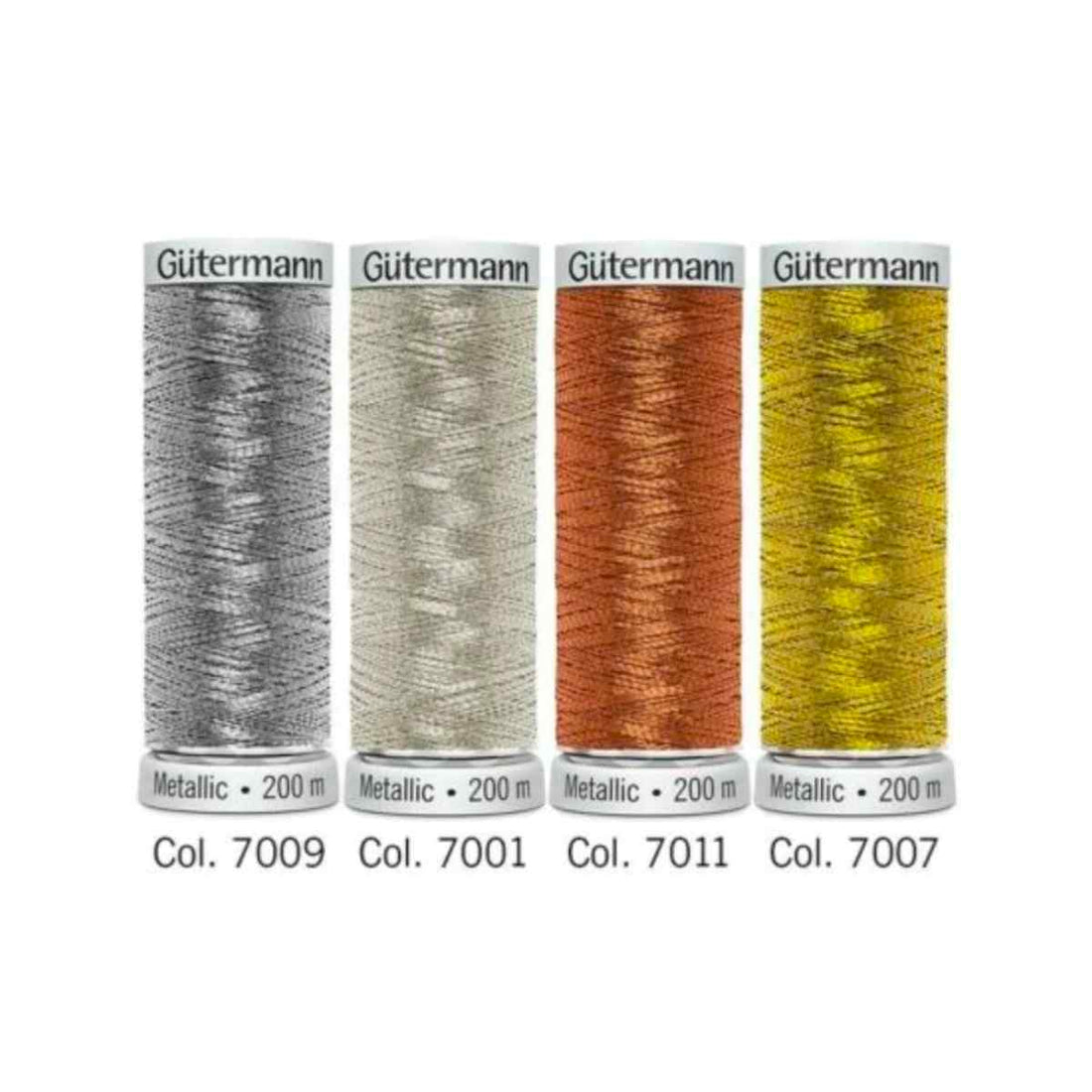 Gutermann Machine Embroidery Metallic Thread, Set of 4