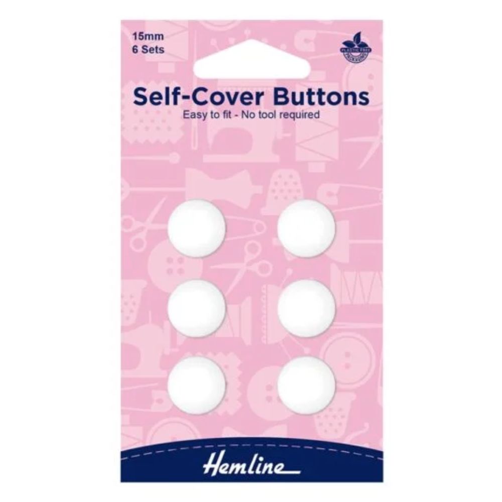 hemline self cover buttons 15mm