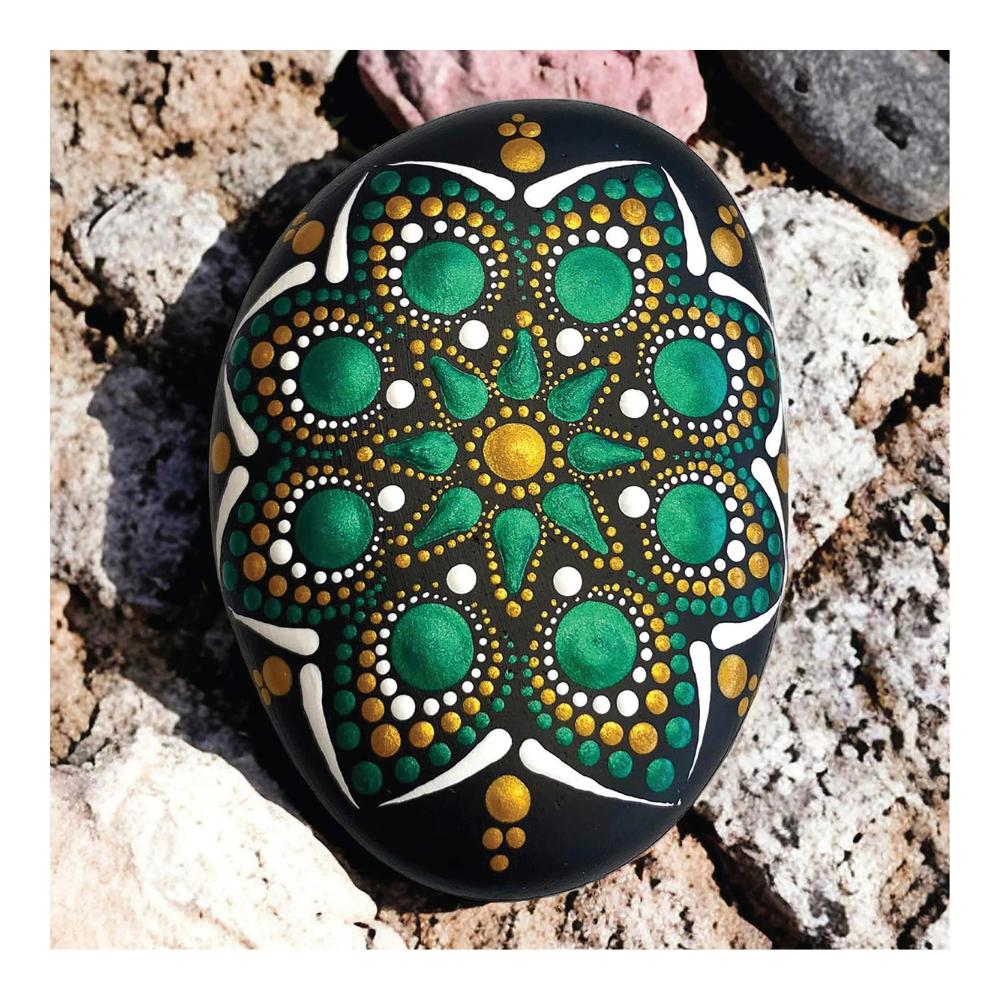mandala rock painting