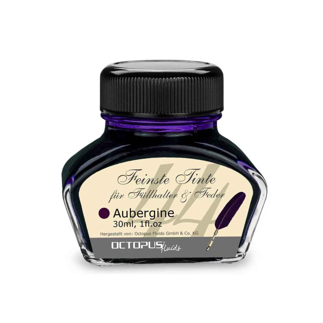 Fountain Pen Ink, Calligraphy Ink Bottle 30ml - Aubergine Purple