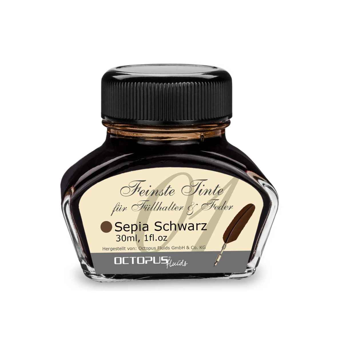 fountain pen ink bottle sepia brown