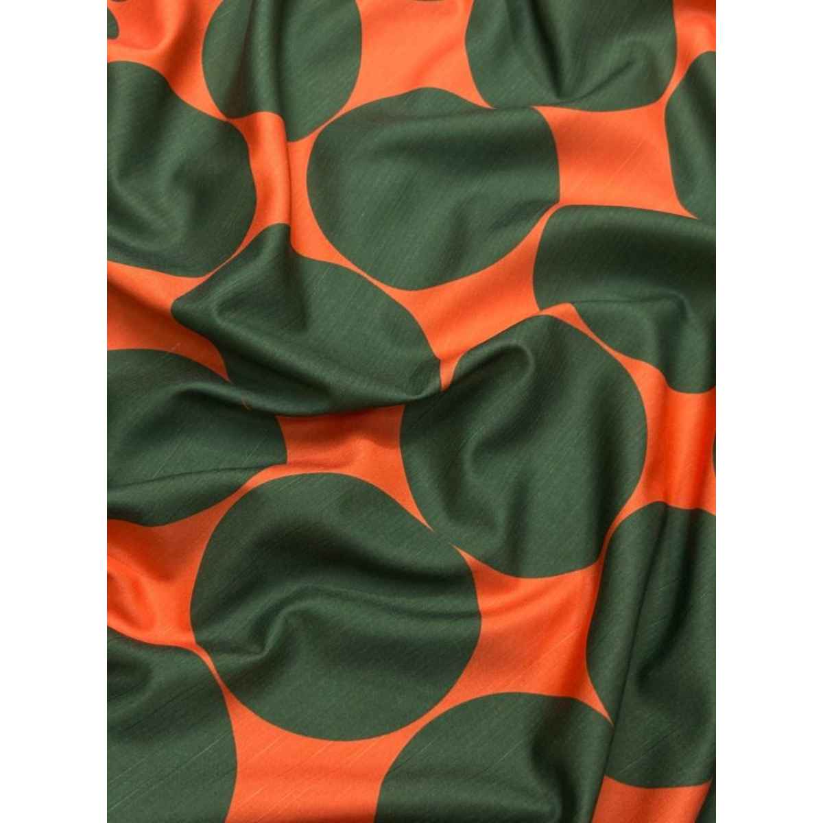 orange and green silk fabric