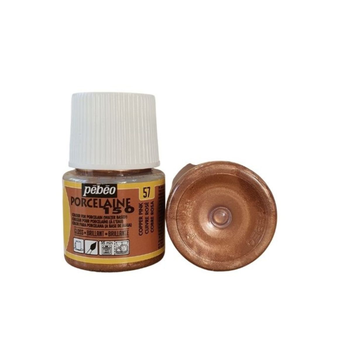 pebeo porcelaine paint copper pink