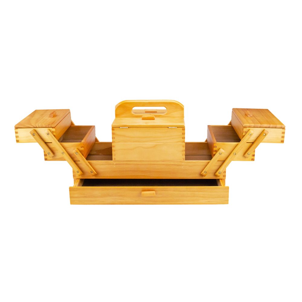 pinewood vintage sewing box