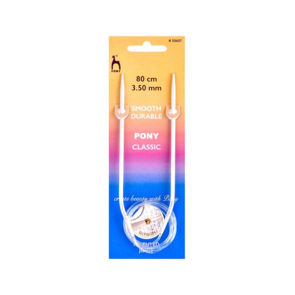Pony Aluminium Circular Knitting Needles, 80cm Length