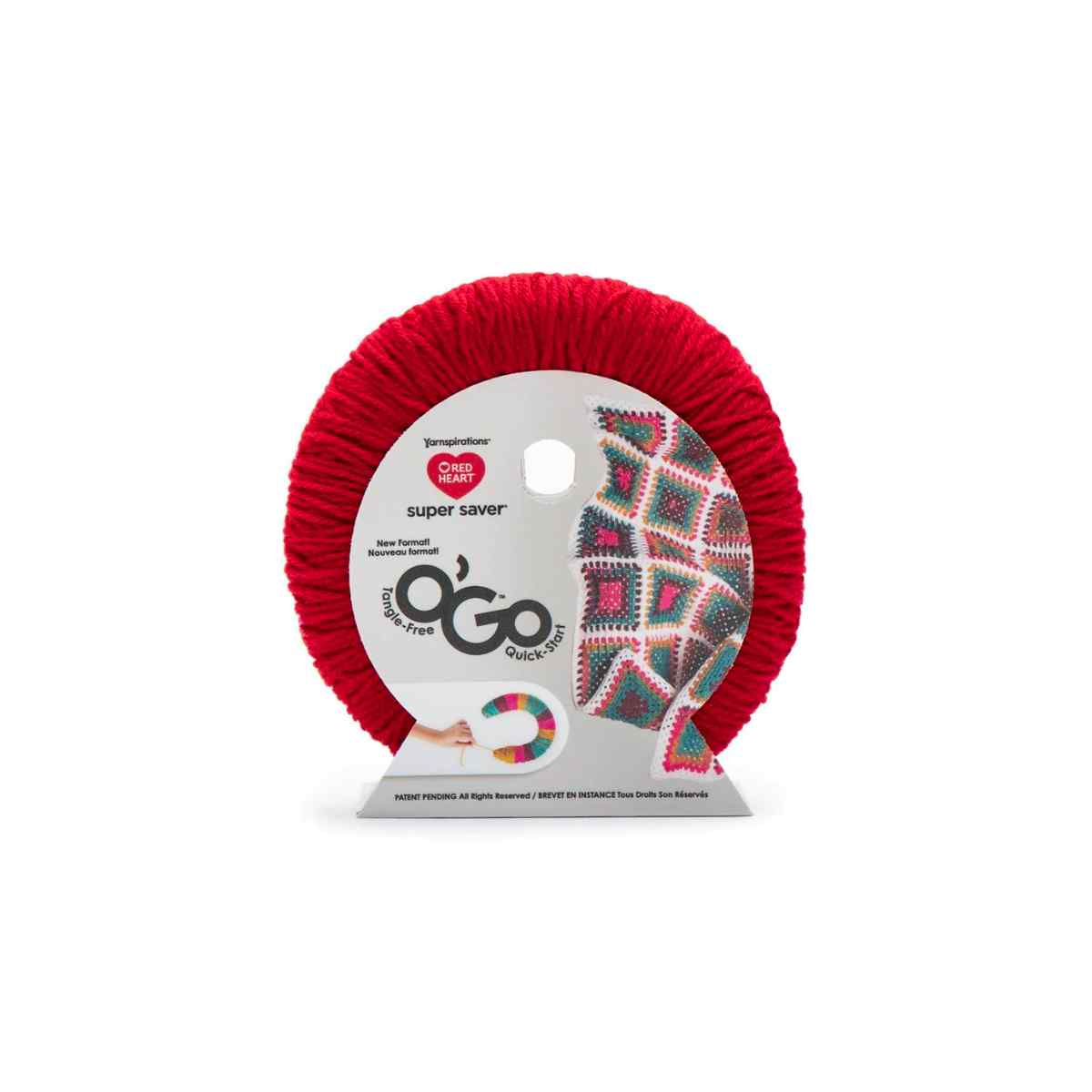 red heart ogo yarn cherry red