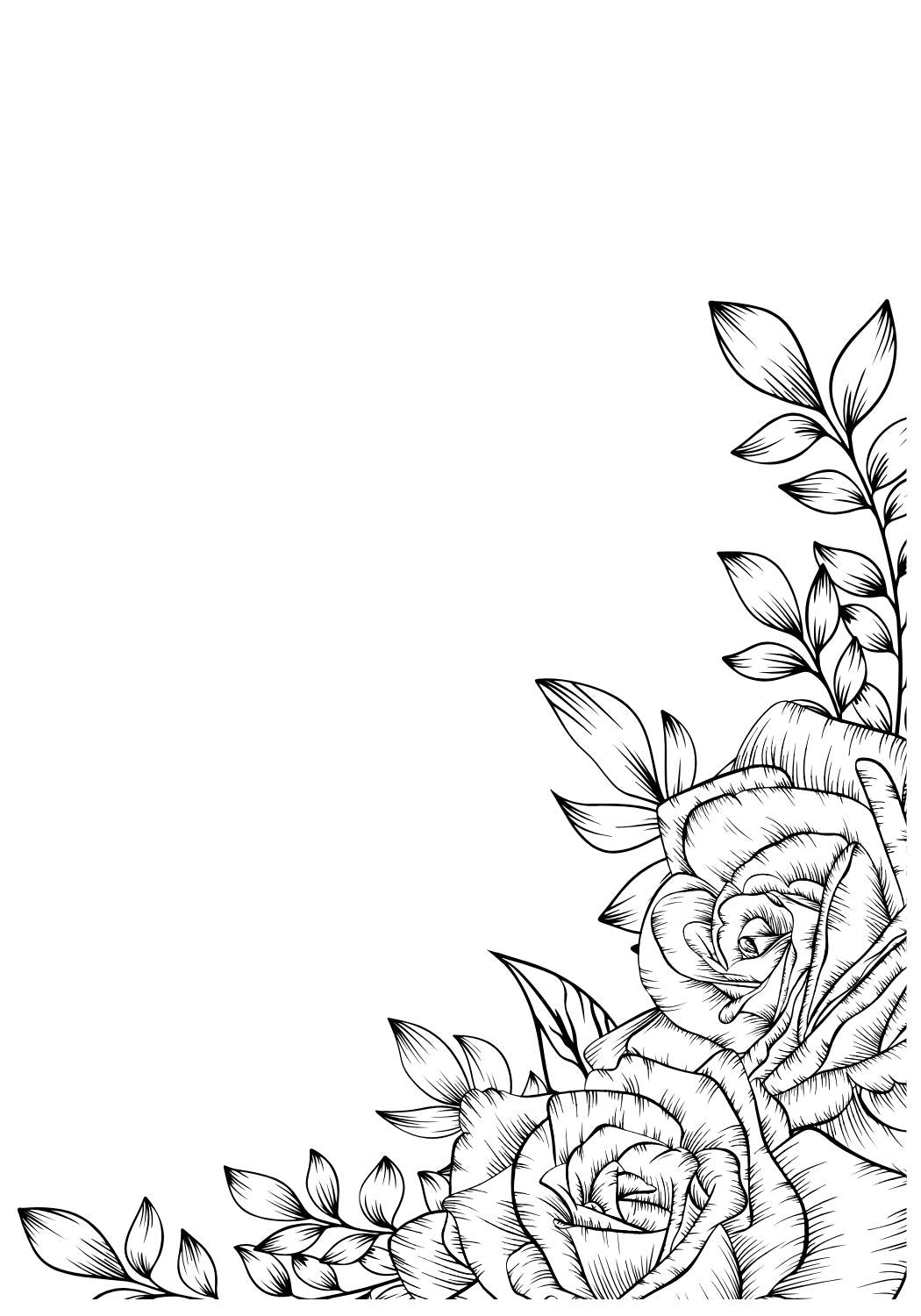 roses stencil glass paint pattern