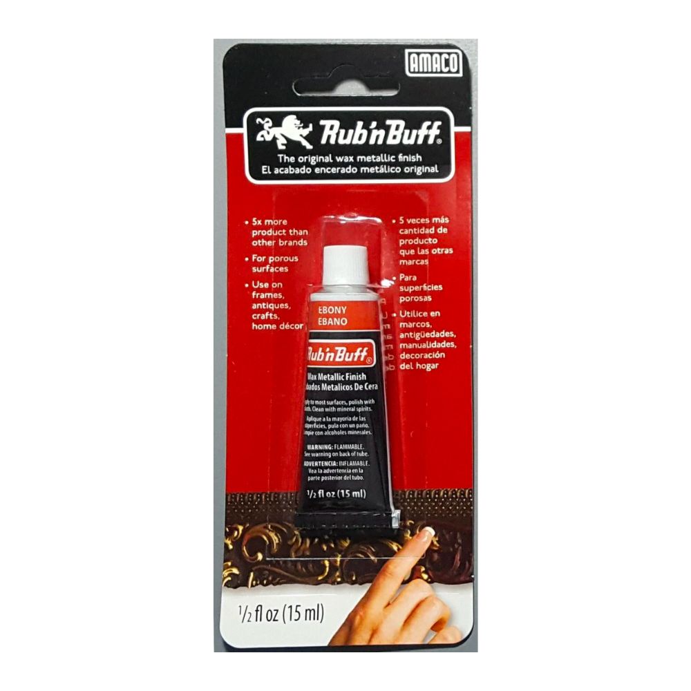 rub n buff metallic wax finish ebony
