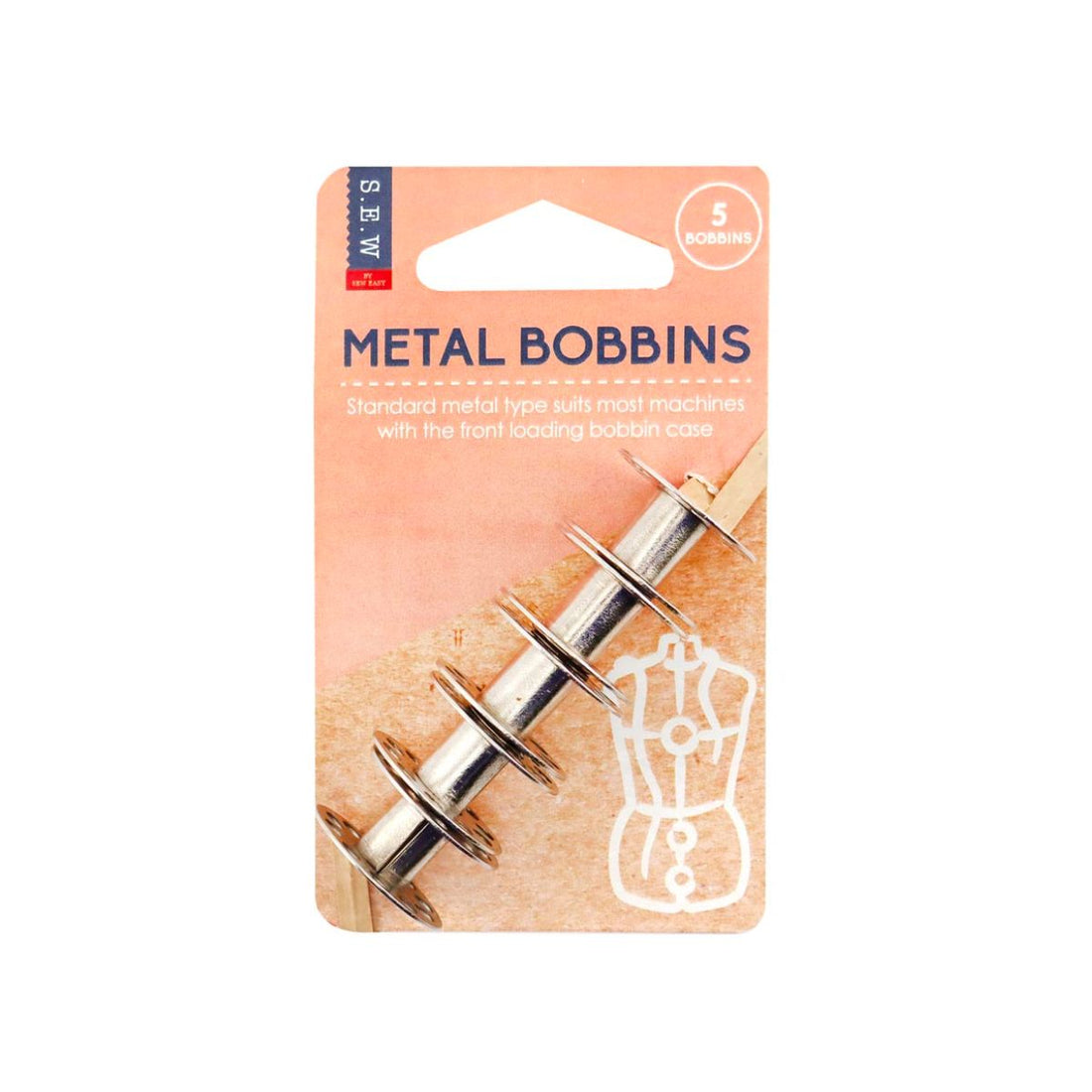 SEW Easy Standard Metal Bobbins, Pack of 5