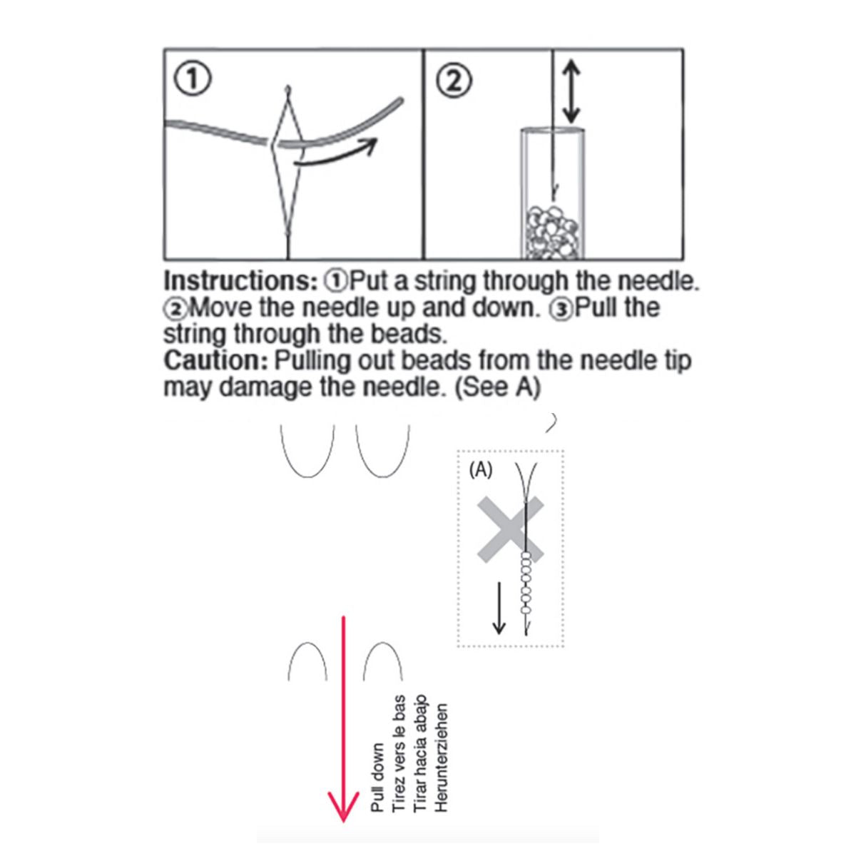 Clover Swift Bead, Swift Beading Needles, Pack of 2