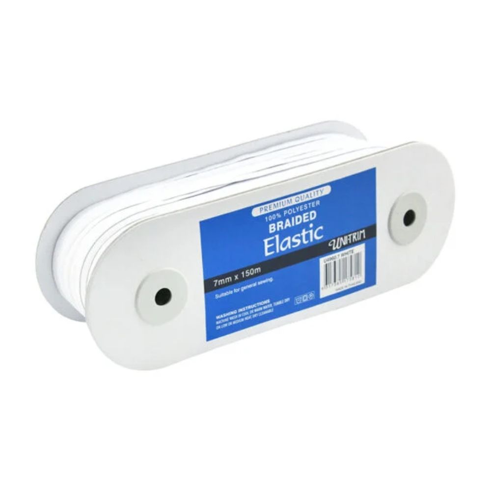 7mm sewing elastic white