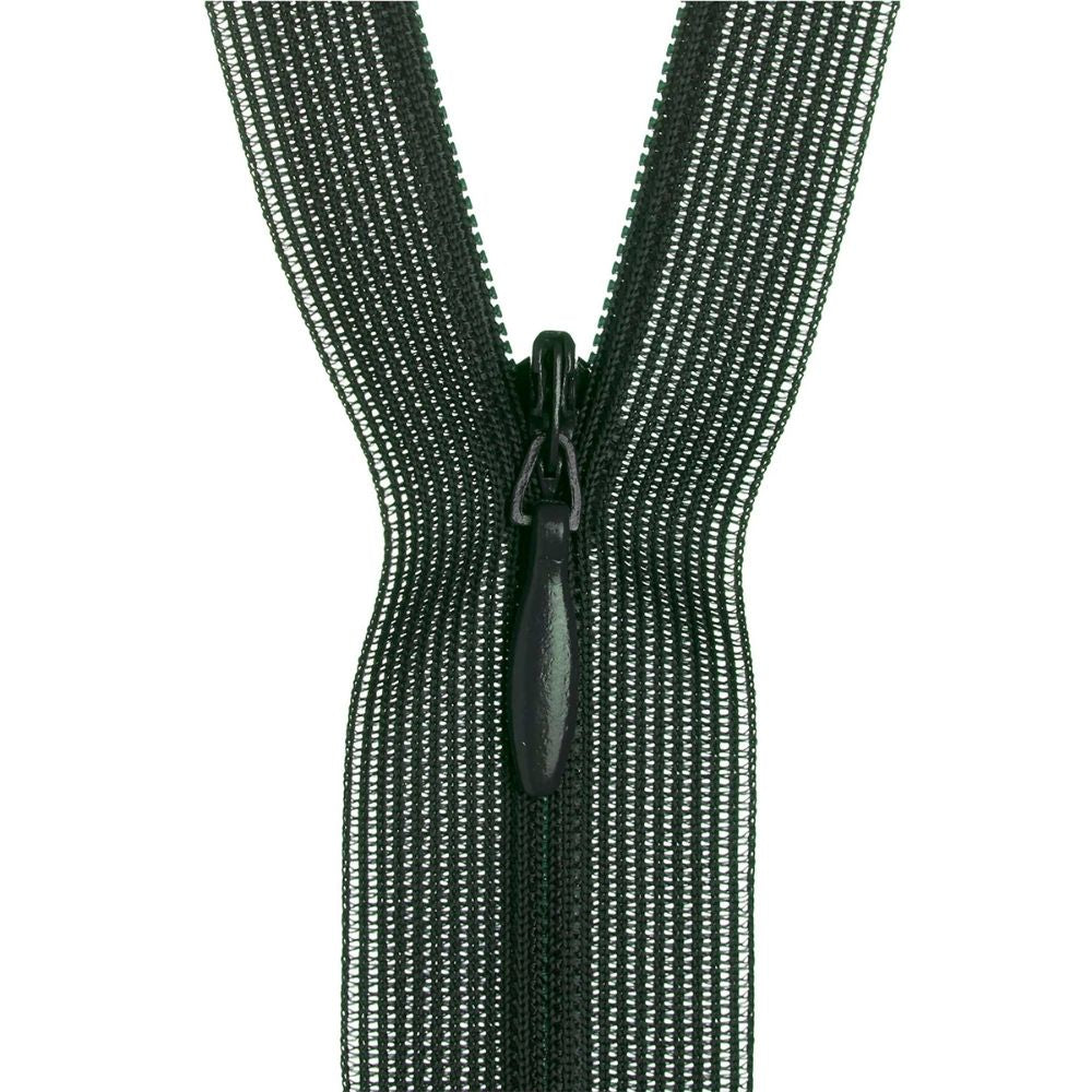 hunter green polyester zip for sewing projects