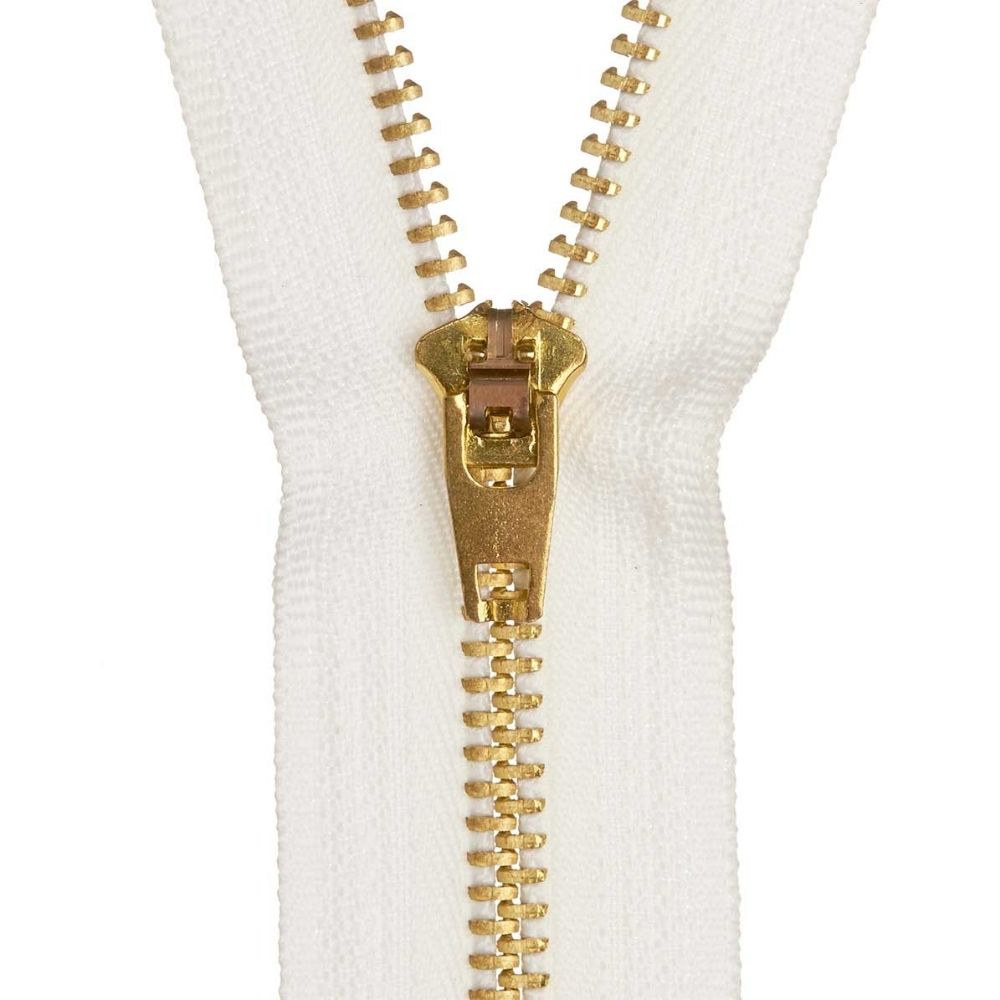 white jean zip for sewing