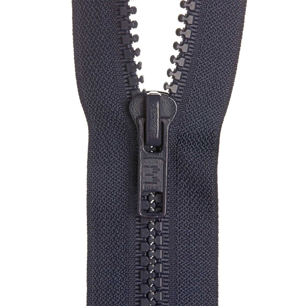 navy blue zip for sewing and jackets