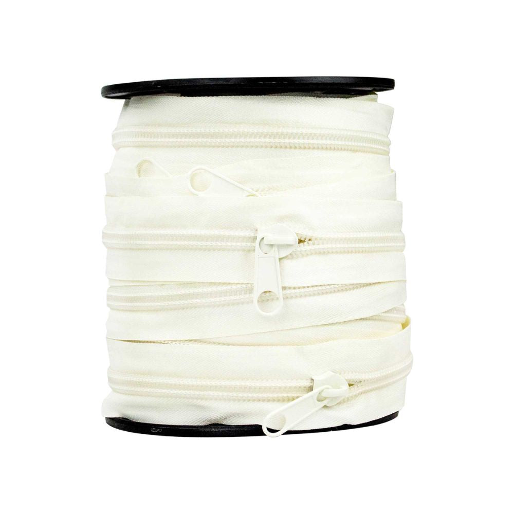 cream continuous slider zip chain 30m