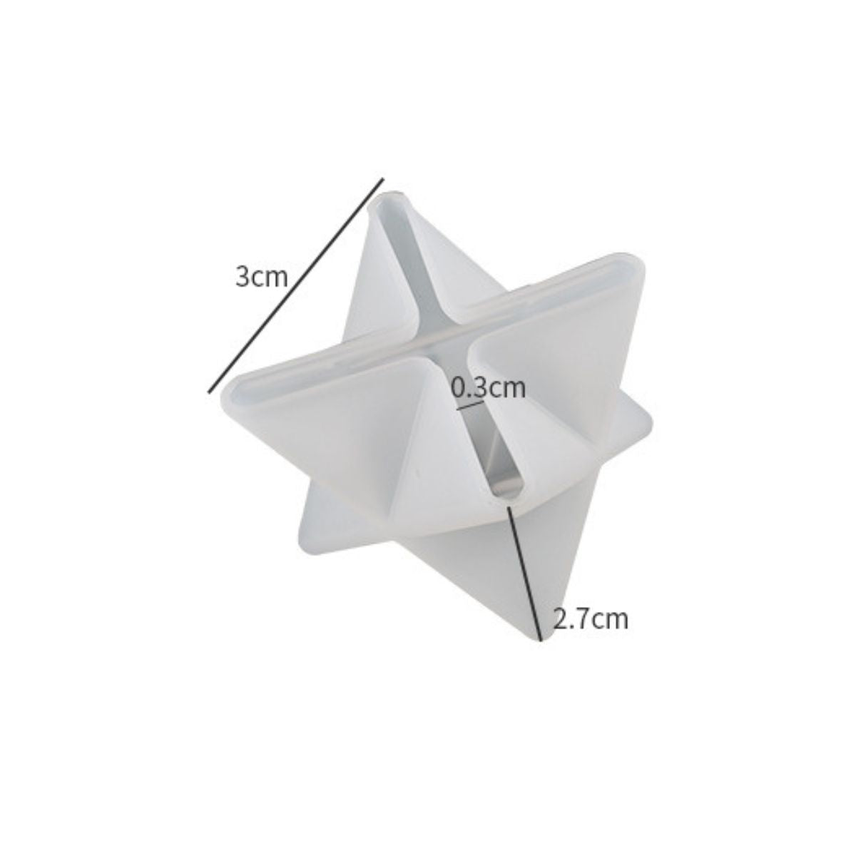 3D Star Shape Resin Silicone Mold - size 3x3 x 2.7cm