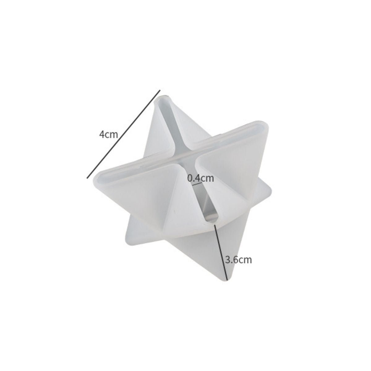 3D Star Shape Resin Silicone Mold - size 4x4 x 3.6cm