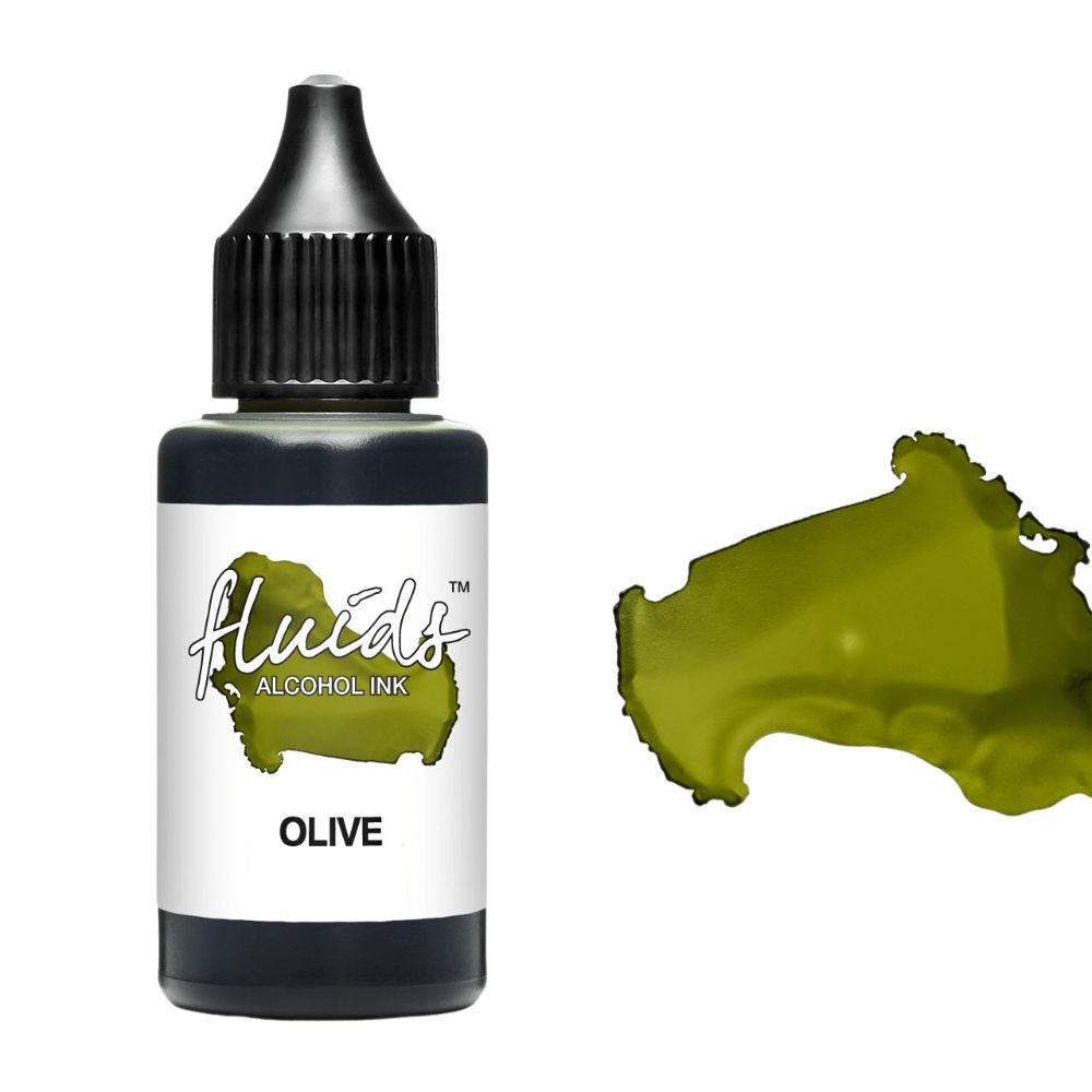 fluids alcohol ink olive green