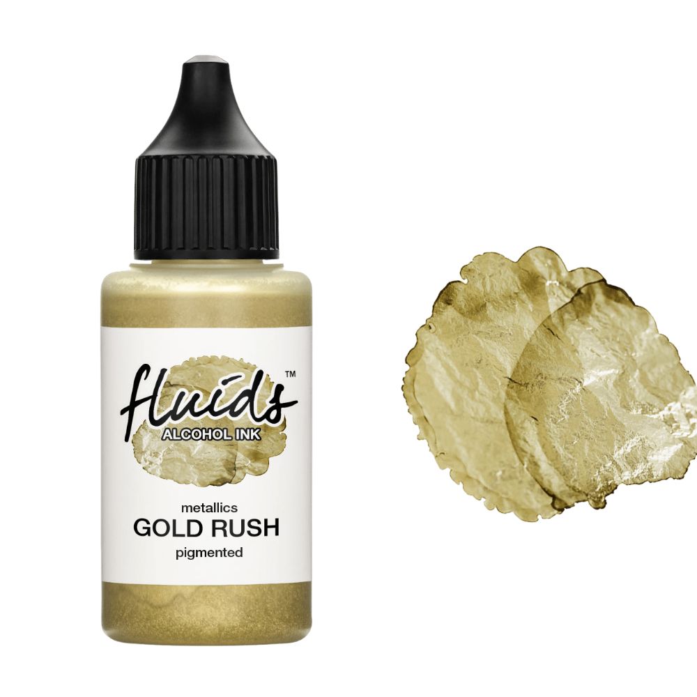 fluids alcohol ink metallic gold rush