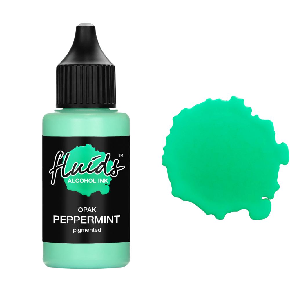 fluids pastel alcohol ink peppermint green