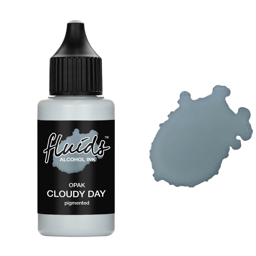 fluids alcohol ink opaque pigment cloudy day