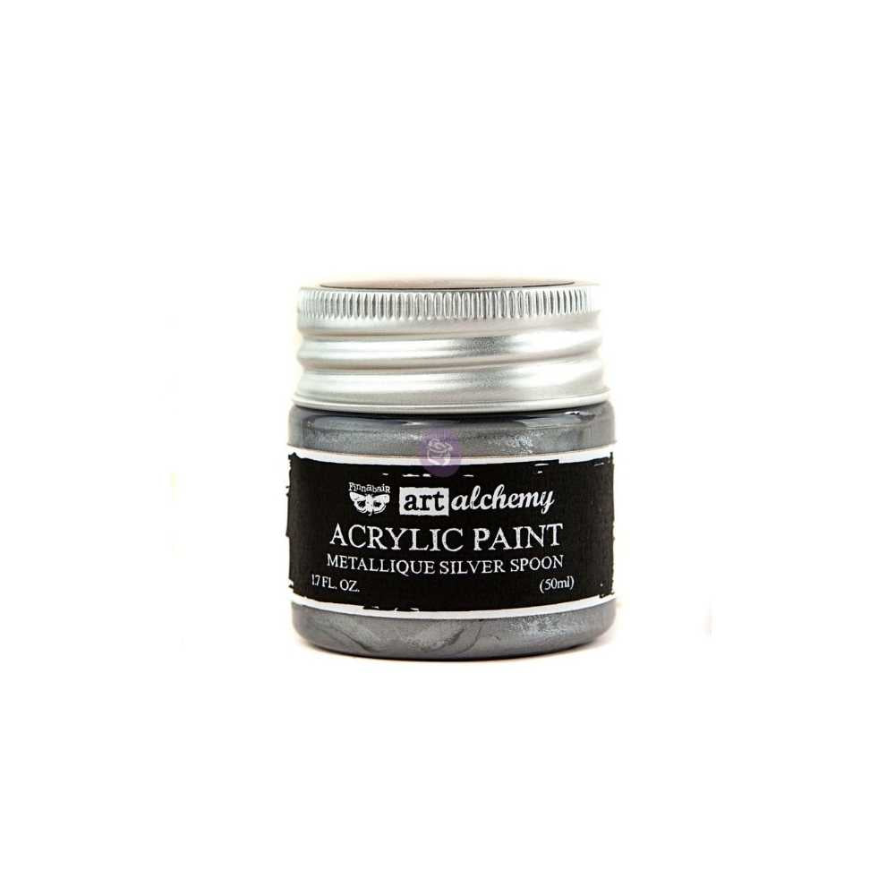 finnabair metallic silver acrylic paint