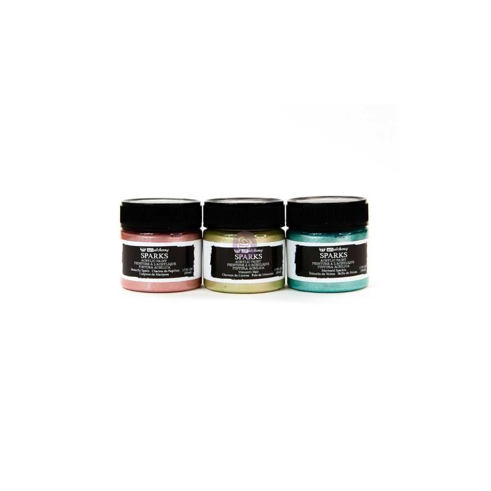 Finnabair Art Alchemy Acrylic Paint Set of 3- Sparks Fantasy