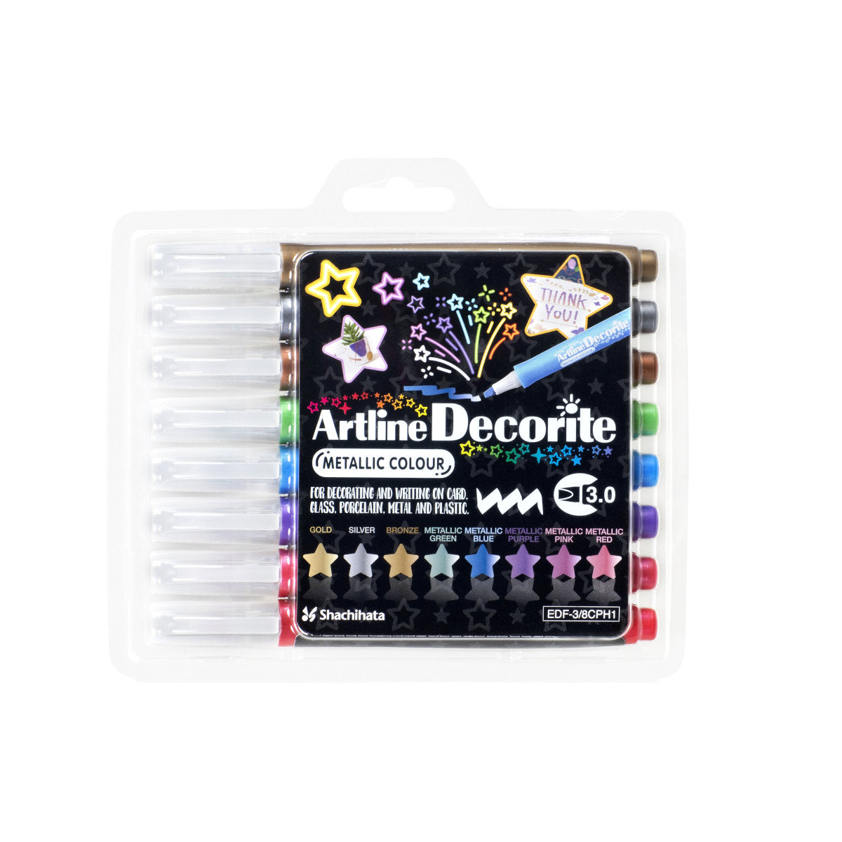 Artline Decorite Metallic Wedge Tip markers