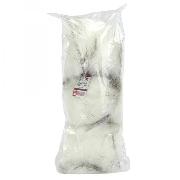 Birch Faux Fur Pom Pom 5&quot; Pack of 3, Assorted Colours
