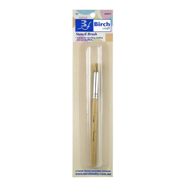 Birch Stencil Brush with natural bristles
